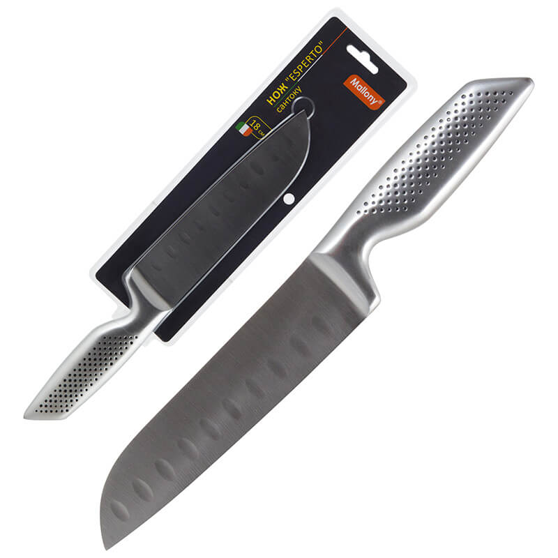 Нож кух  ESPERTO MAL-08 (сантоку) цельнометал.р-р лезв.18см,толщ.2,5см 920228 (Ф*), код: у5552