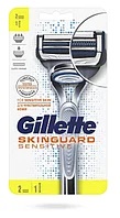 Станок/бритва для бритья GiIIette Skinguard c 2-мя сменными кассетами, код: у7641
