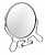 Косм Зеркало настольное  Металл 5 круглое  2х сторон. с увеличением (Ф*), код: Т2441