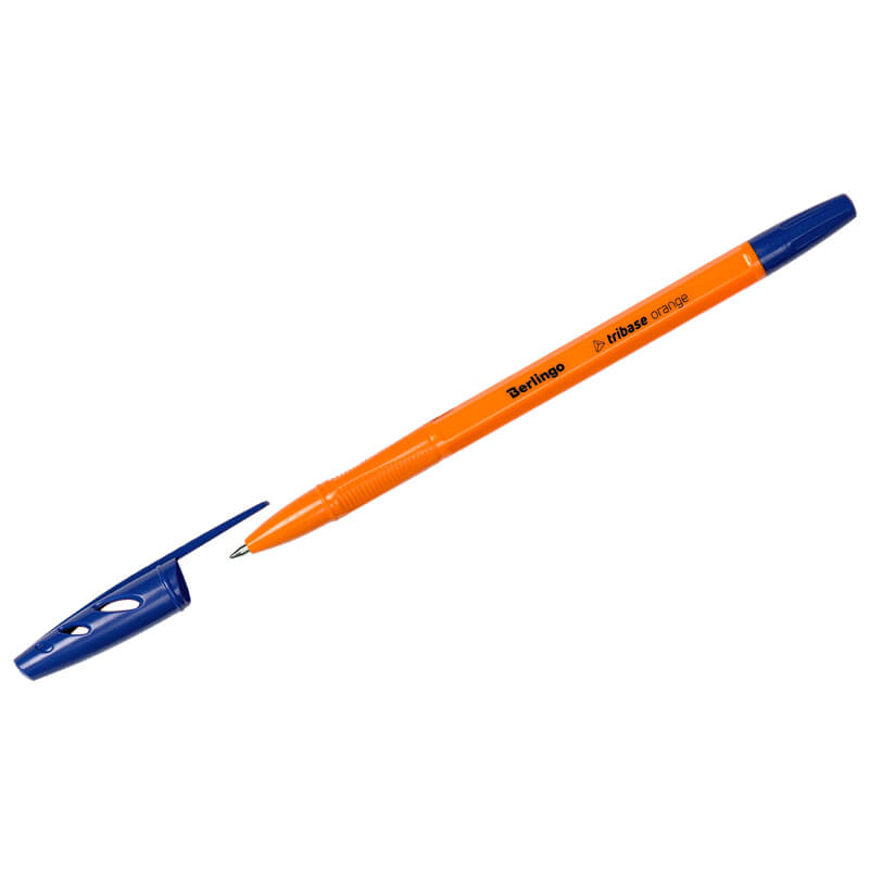 Ручка шар Berlingo Tribase orange синяя 0,7мм 70910/70962 265891/50шт (Ф*), код: 40610