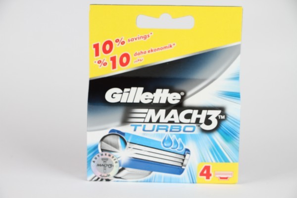 Кассеты сменные для бритья GiIIette Mach 3 Турбо 4 шт, код: т9151
