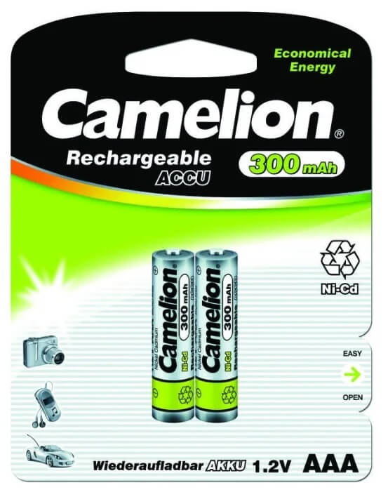 Батарейки аккумулятор мизинец Camelion 2 шт блистер 300mAh 86848 (Ф*), код: у4624