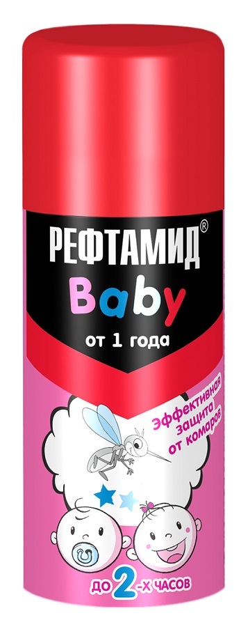 СБ от комаров  СПРЕЙ Рефтамид Baby 100мл детский от года/15 шт (Ф*), код: т6715