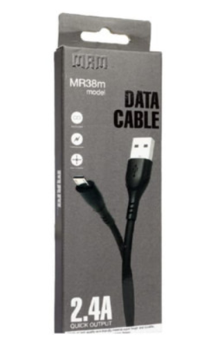 Зарядное кабель Micro USB MRM-Power MR38m*1м, Black B3573 (Ф*), код: ф0007