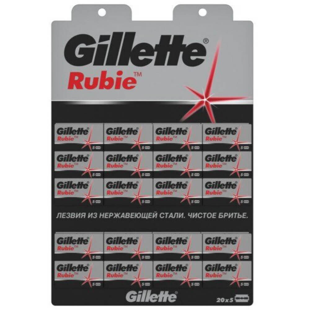 Лезвие  GiIIette на карте Руби платинум плюс 5 шт/20шт (Ф*), код: т6975
