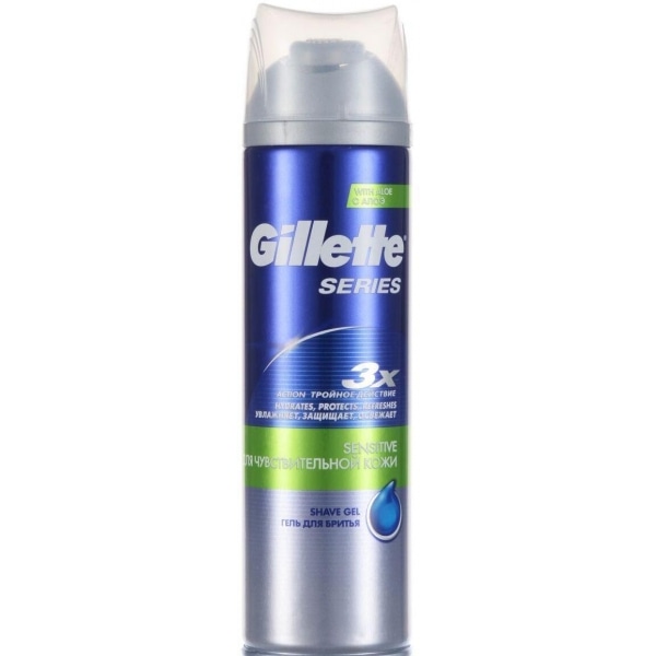Гель д/бритья GiIIette  200мл  /6 шт.д/чувст кожи/для мягкого бритья (Ф*), код: 13999