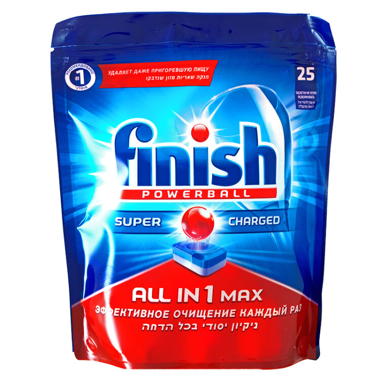 Чист для п/м машин  FINISH ALLIN1 MAX биофофатные 25таб. (Ф*), код: ф1221