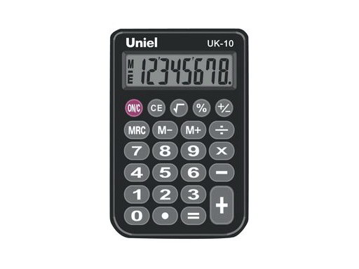 Калькулятор КАССА  карманный UK-12K/14B 8зарядн. (Ф*), код: т6130