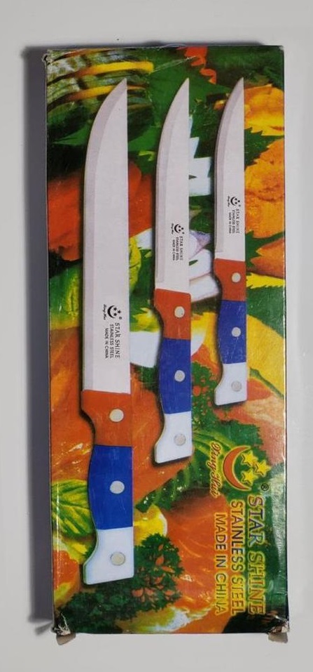 Нож кух  7 триколор 2703/12шт (Ф*), код: у9686