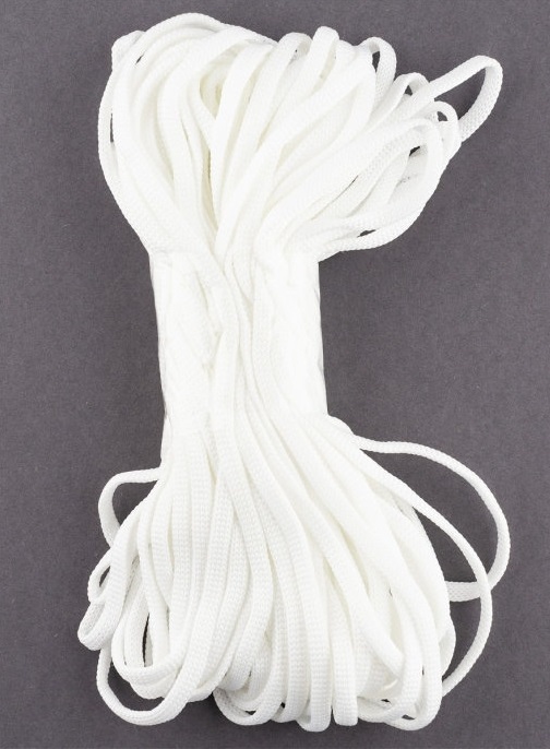 Веревка - шнур  Д-4 длина 25м полиэфирный белый (Ф*), код: у9646