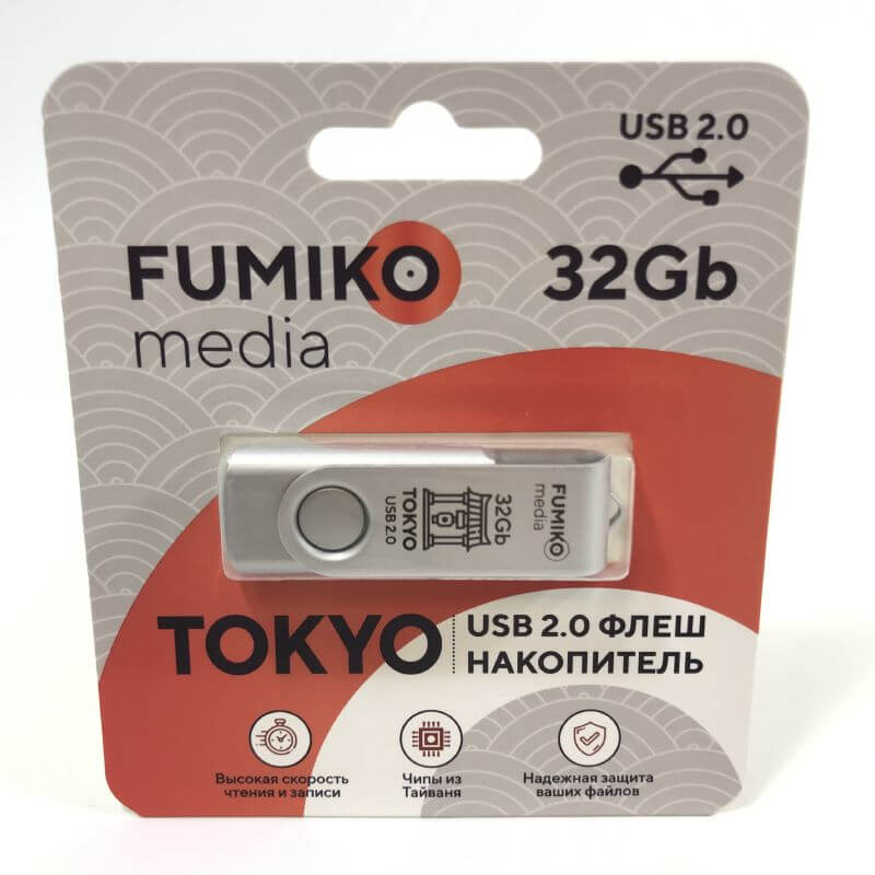 Флеш -карта УСБ 32 Гб FUMIKO TOKYO 28125 (Ф*), код: с6635