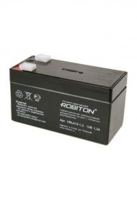 Зарядное Аккумулятор 12V 1.3Ah Robiton VRLA12-1.3/97*34*52мм 07630 (Ф*), код: ф0322