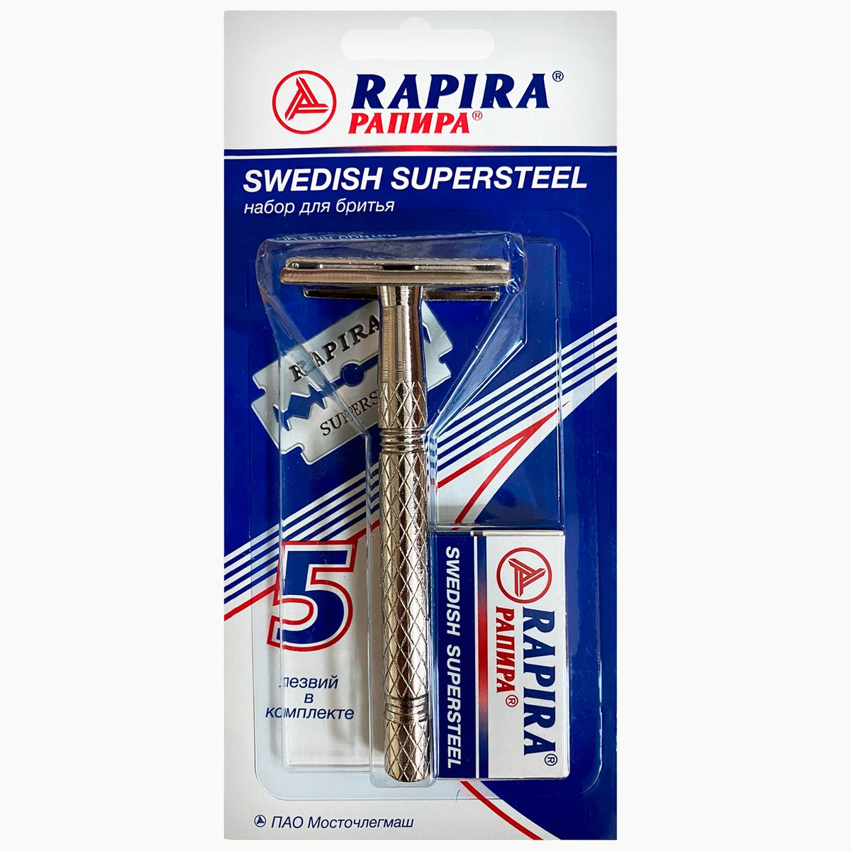 Станок д/б Rapira Super Steel +5 лезвий (Ф*), код: у9144