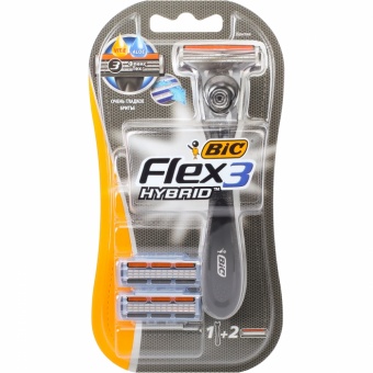 Станок/бритва для бритья Бик Flex 3 HYBRID +2 кассеты, код: у3246